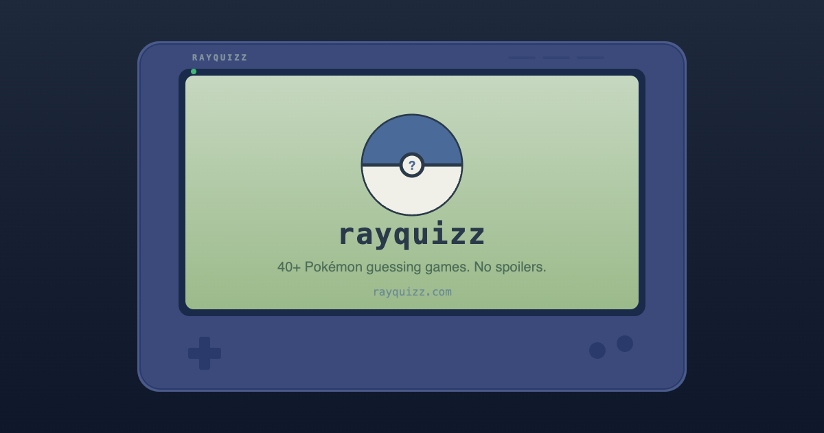 rayquizz — 40+ Pokémon guessing games